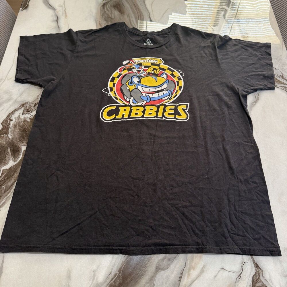 Disney Parks Roger Rabbit Toontown Cabbies Black Graphic T-Shirt Size 2XL Retro
